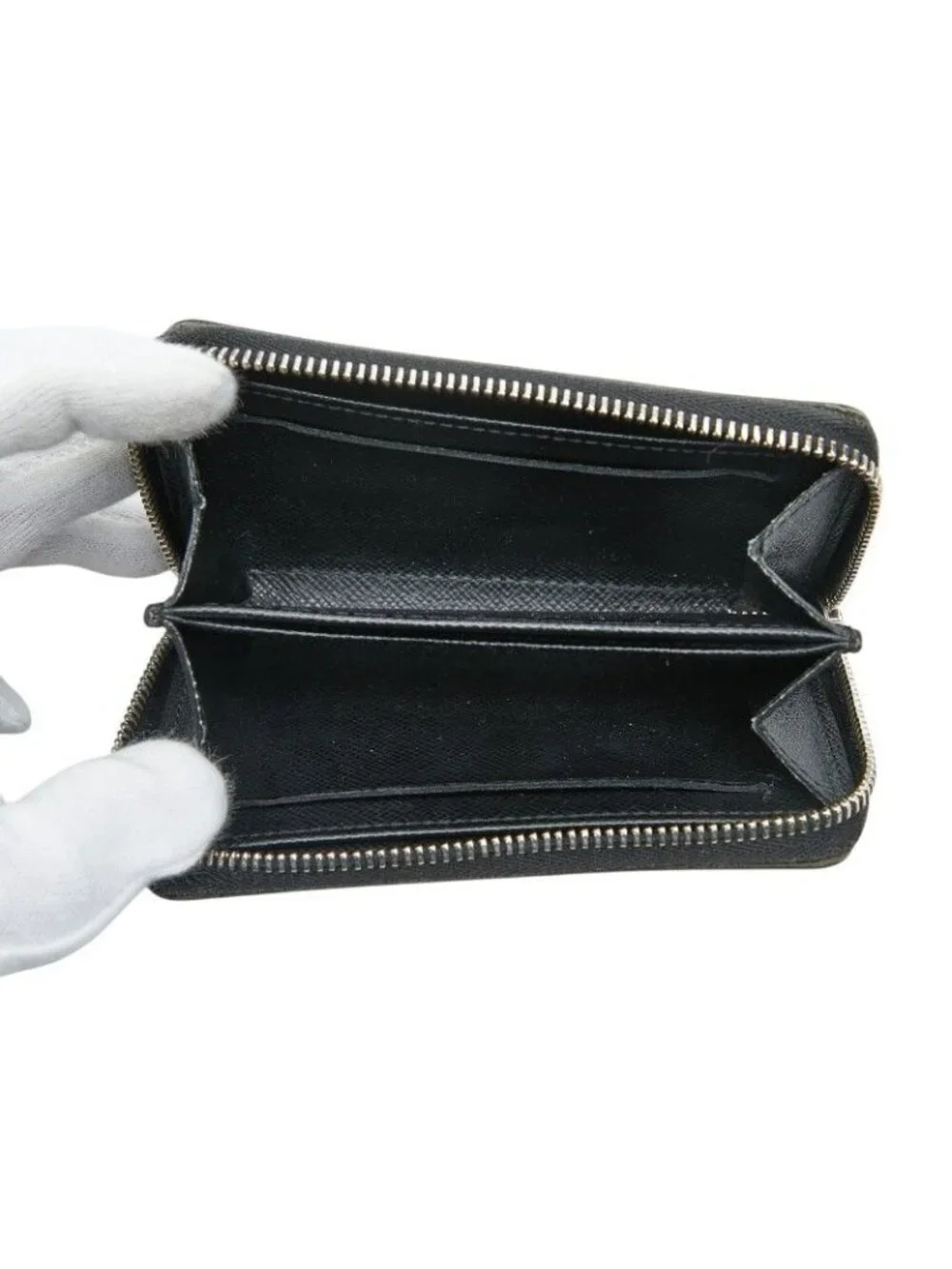 Louis Vuitton Damier Graphite Zippy Coin Purse Black Leather